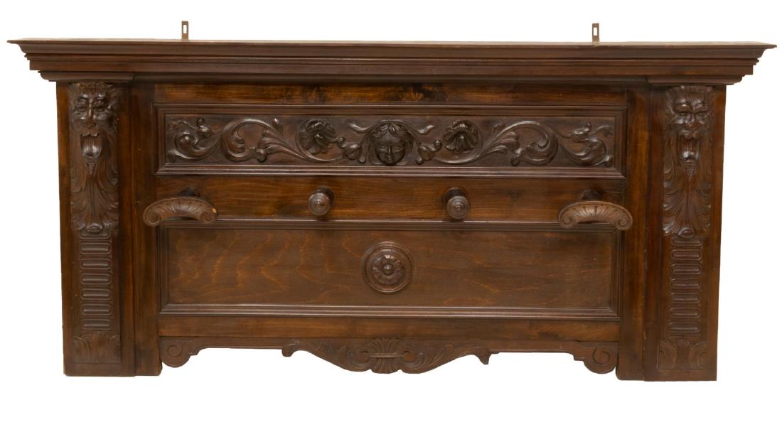 CONTINENTAL RENAISSANCE REVIVAL WALNUT HAT RACK (1 of 3)