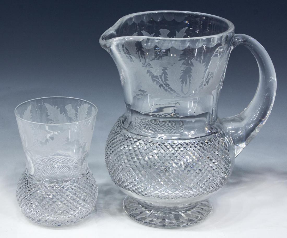 (2) EDINBURGH CRYSTAL ETCHED THISTLE DRINK SET (1 of 3)