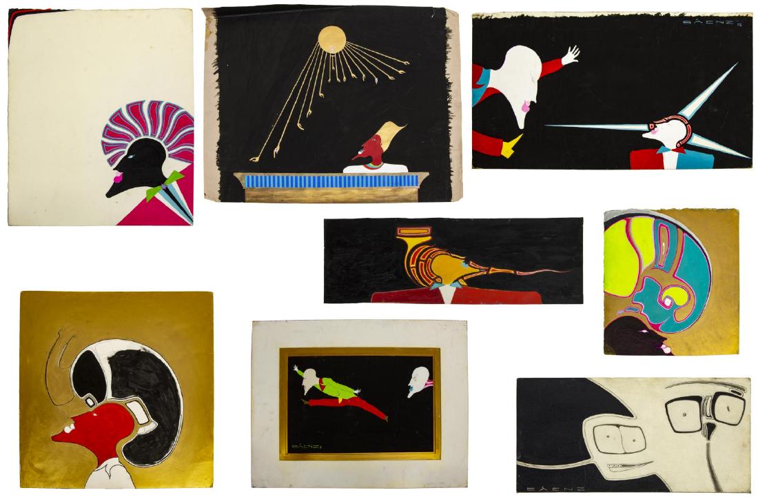 (8) VILEM SAENZ (B.1967) MODERNIST PAINTINGS (1 of 5)