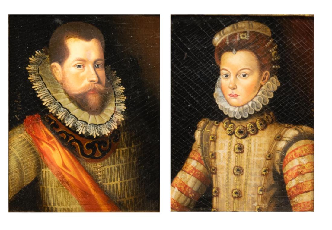 (2)DECORATIVE PAINTINGS ELIZABETH I, FRANCIS DRAKE (1 of 2)