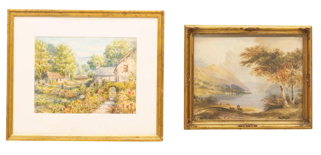 (2) FRAMED WATERCOLOR LANDSCAPE PAINTINGS SCOTLAND (1 of 4)