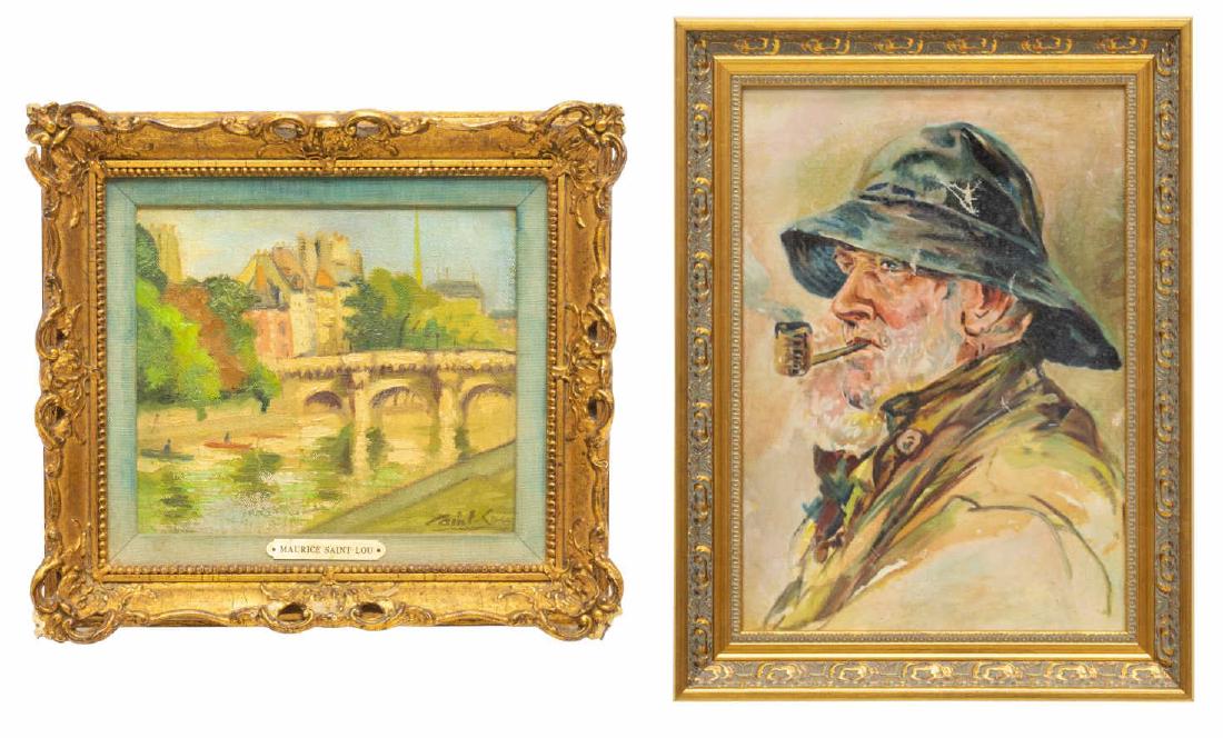 (2) FRAMED OIL PAINTINGS, MAURICE SAINT-LOU (1 of 6)