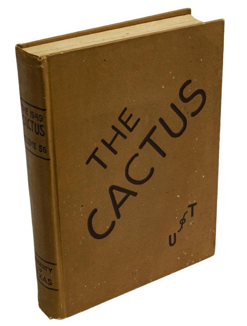 U. OF TEXAS CACTUS YEAR BOOK 1949, TOM LANDRY: BOOK: "The Cactus", the yearbook of the University of Texas, including photos of senior Tom Landry, U.T. football captain, later with the New York Giants, and 29 year coach of the Dallas Cowboys, othe