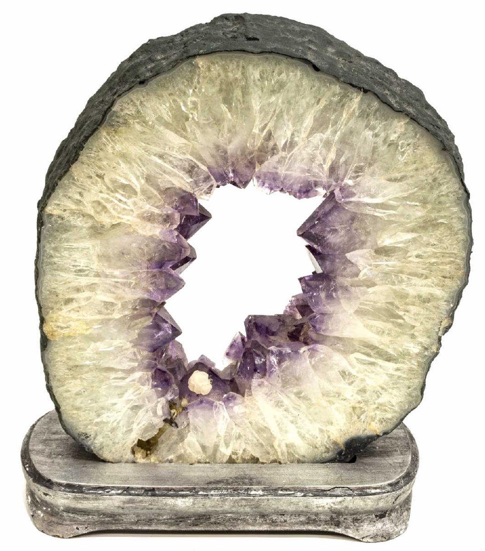 LARGE AMETHYST GEODE SPECIMAN, 10.25" x 9" x 1.75" (1 of 3)