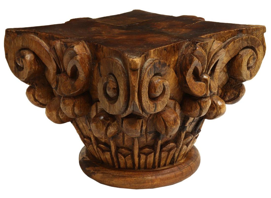 ITALIAN WOOD ARCHITECTURAL CORINTHIAN FORM CAPITAL (1 of 2)
