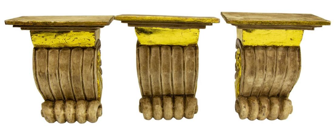 (3) PARCEL GILT SCROLLED BRACKETS/ CORBELS (1 of 2)