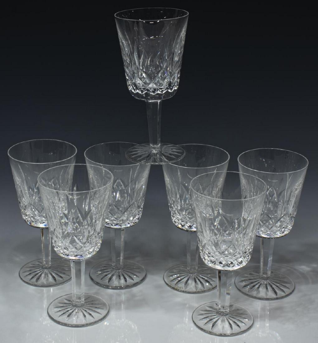 (7) WATERFORD 'LISMORE' CRYSTAL WATER GOBLETS (1 of 3)