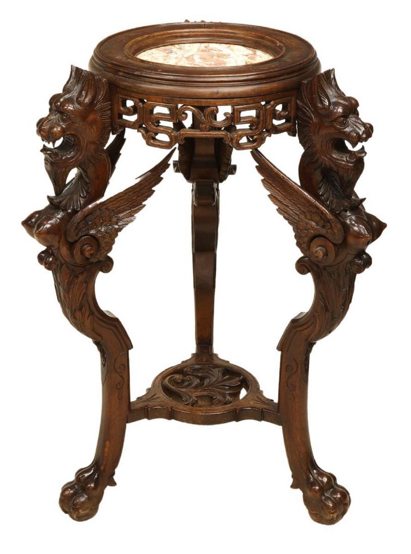 CONTINENTAL RENAISSANCE REVIVAL MARBLE INLAY TABLE (1 of 3)