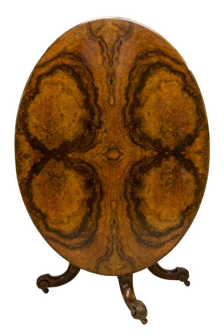 ITALIAN BURLWOOD TILT-TOP PEDESTAL TABLE (1 of 4)