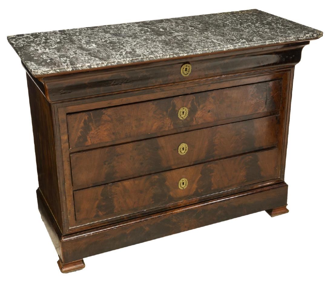 CHARLES X MARBLE-TOP FOUR-DRAWER COMMODE (1 of 5)