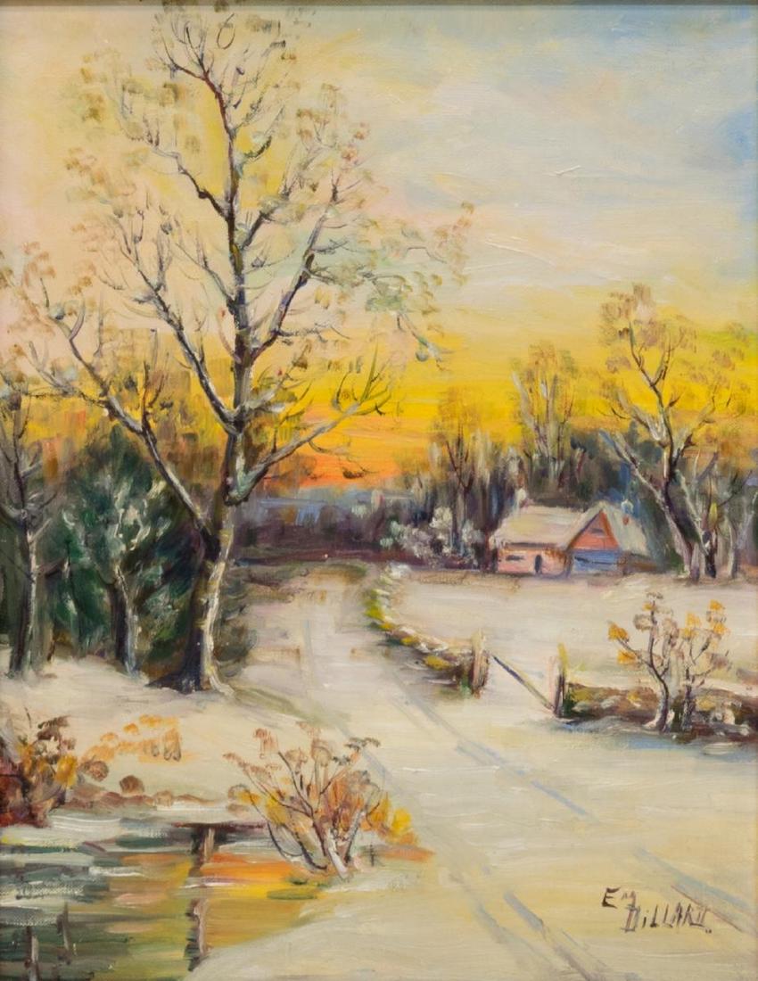 EMILY DILLARD (TEXAS,1879-1968) SUNRISE LANDSCAPE (1 of 4)