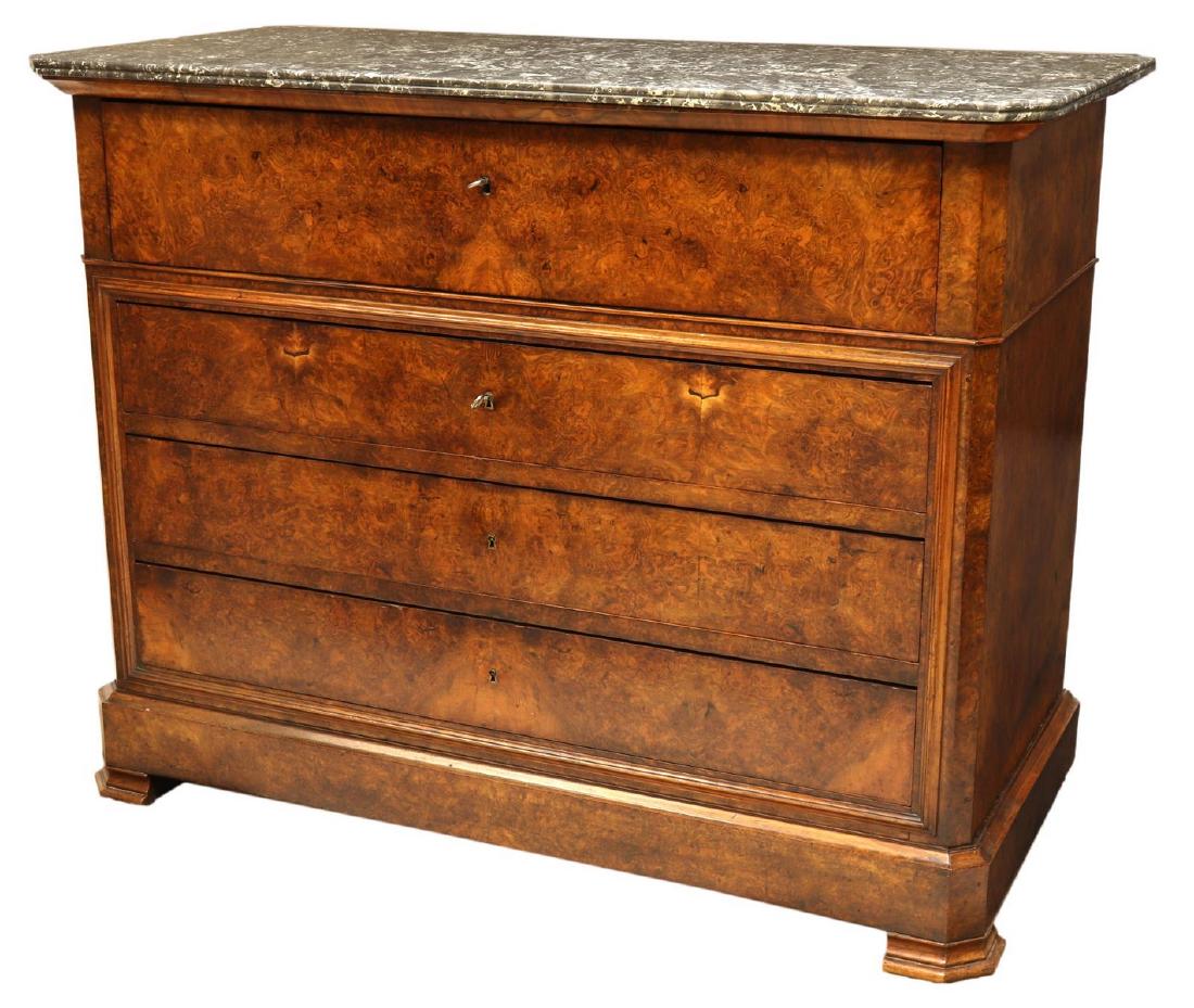 FRENCH LOUIS PHILIPPE PERIOD SECRETAIRE COMMODE (1 of 5)