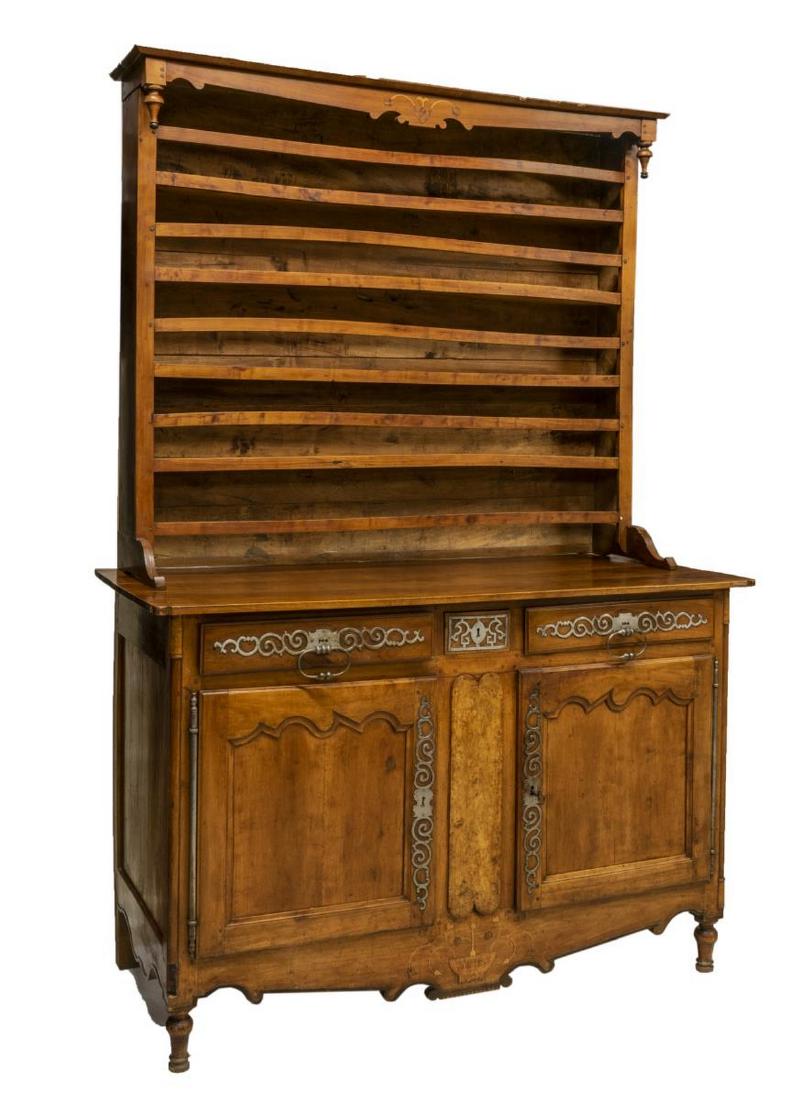 ANTIQUE FRENCH FRUITWOOD MARQUETRY VAISSELIER (1 of 5)