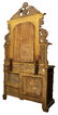 FRENCH CARVED OAK MIRRORED MARBLE TOP BUFFET - 10