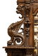 FRENCH CARVED OAK MIRRORED MARBLE TOP BUFFET - 5