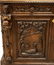 FRENCH CARVED OAK MIRRORED MARBLE TOP BUFFET - 7