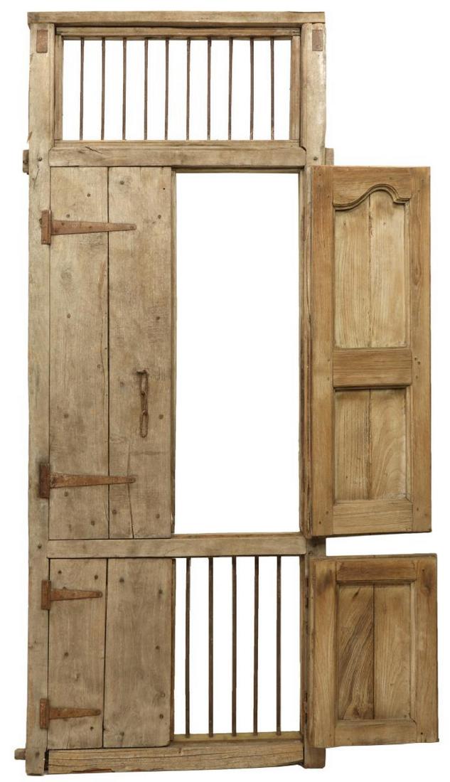 ARCHITECTURAL WINDOW SET & FRAME W/ IRON BARS (1 of 3)