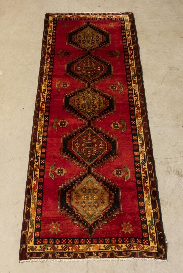 HAND-TIED PERSIAN MESHKIN RUNNER RUG, 10'5" X 3'2" (1 of 4)