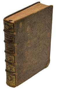 BOOK: "HISTORY OF ROME," 1734, FOLD OUT MAPS: Book: "Historie Romaine" vol. XVIII in original French, Francois Catrou (1659-1737) and Pierre Julien Rouille (c. 1682-1740), Paris, 1734, engraving of Marc Anthony, Octavius Cesar and Lepide opposite