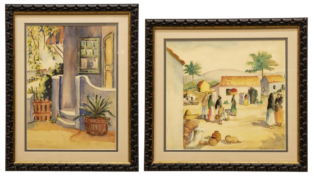 (2) MARION GREENWOOD (D.1970) WATERCOLOR PAINTINGS (1 of 5)