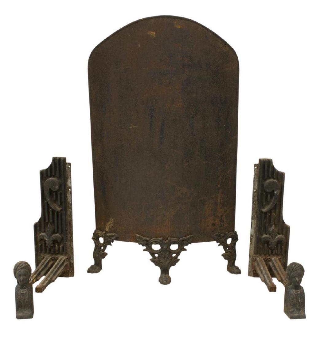 3 French Iron Chenets Tall Fireplace Screen Feb 16 2019