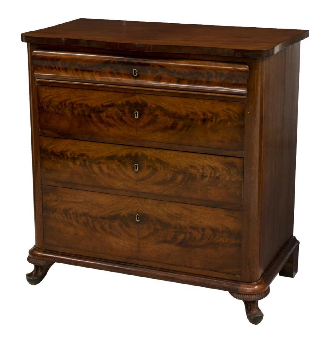 CONTINENTAL FLAME MAHOGANY FOUR DRAWER CHEST (1 of 3)