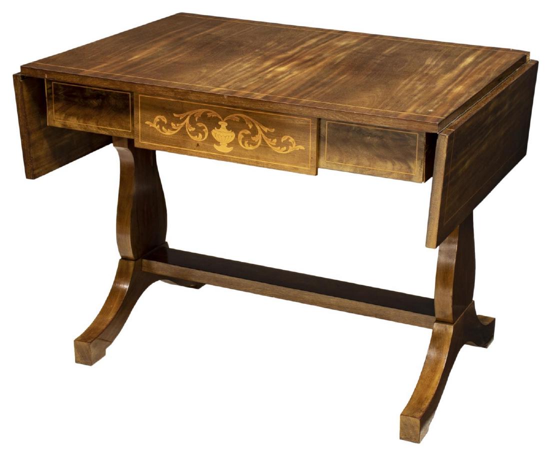 CONTINENTAL NEOCLASSICAL STYLE MARQUETRY TABLE (1 of 6)