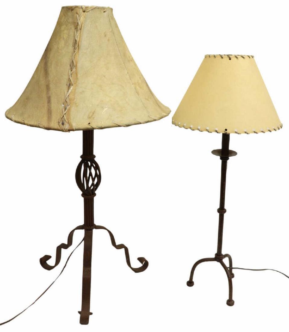 (2) METAL SINGLE LIGHT TABLE LAMPS (1 of 3)
