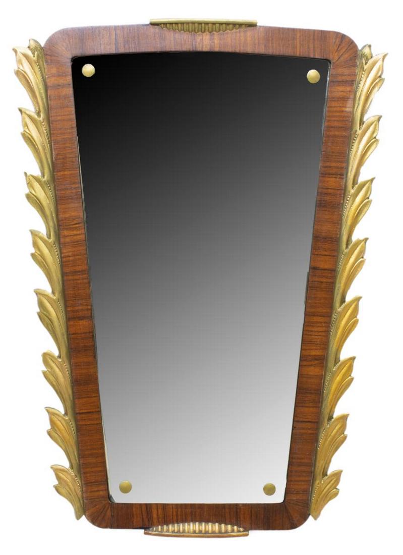 FRENCH PARCEL GILT FOLIATED WALL MIRROR (1 of 2)