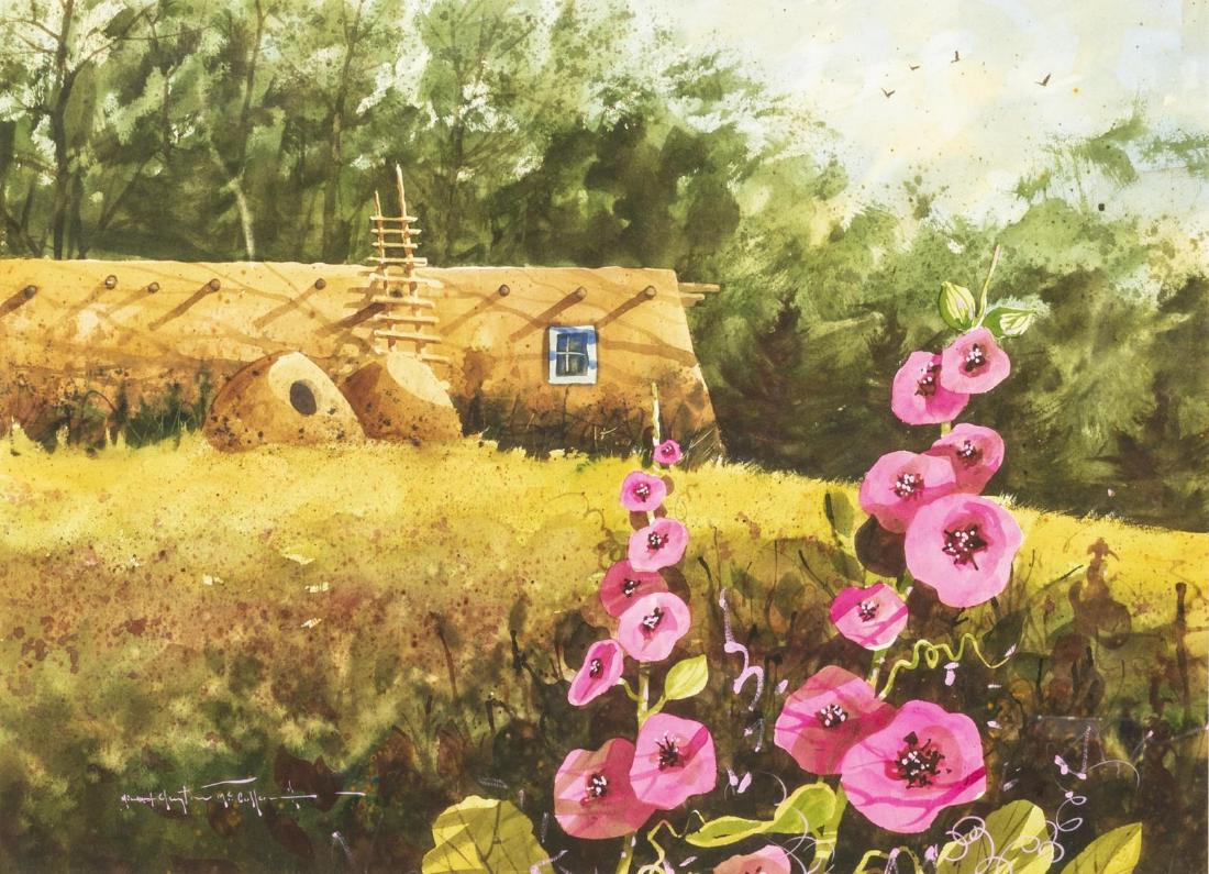 MICHAEL McCULLOUGH (B.1951) WATERCOLOR PAINTING (1 of 4)