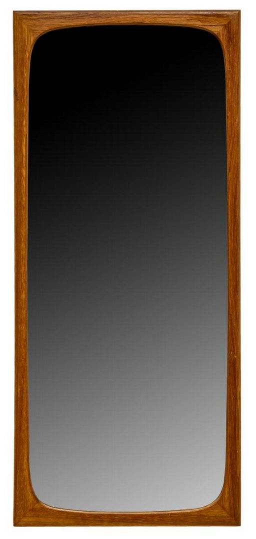 Danish Mid Century Modern Teak Framed Wall Mirror