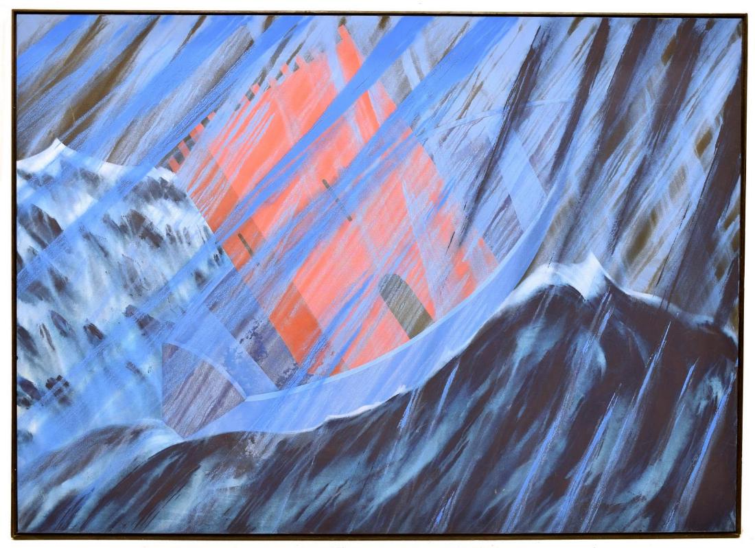 DAVID TRUE (NY, B.1942) ACRYLIC ON CANVAS PAINTING: Acrylic on stretched canvas painting, 1986, "Promise Kept," unsigned, by David True (New York, b.1942), Blum Helman Gallery, Christie's, and Sotheby's labels verso, previously sold in the July 11, 200