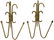 (PAIR) FRENCH MODERN GILT IRON 2-LT WALL SCONCES