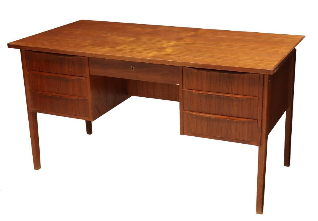 Danish Mid Century Modern Teak Writing Desk
