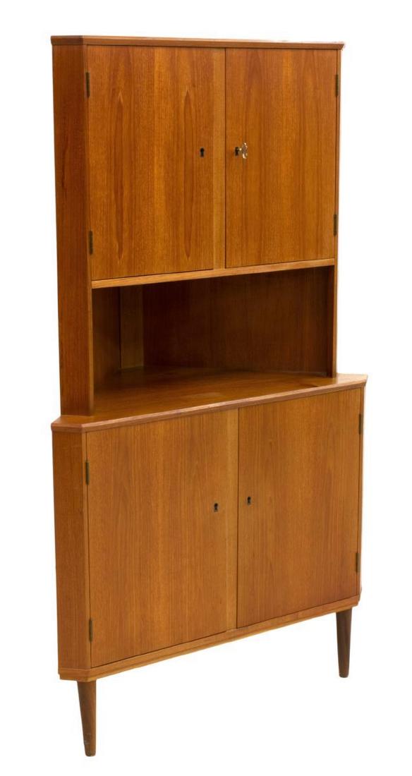 Danish Mid Century Modern Teak Corner Cabinet Feb 17 2019