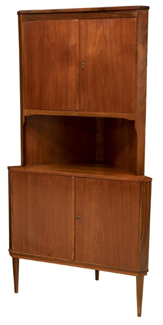Danish Mid Century Modern Teak Corner Cabinet Feb 17 2019