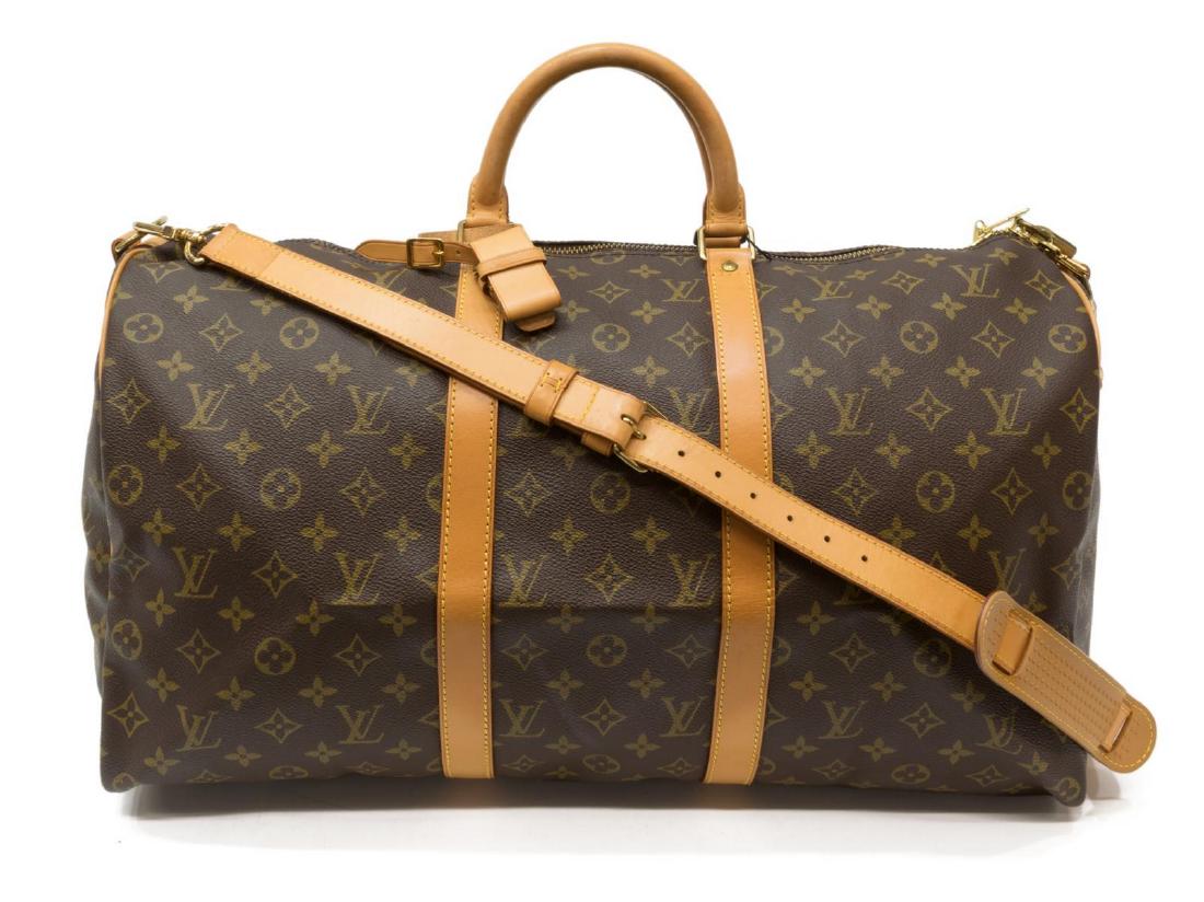 LOUIS VUITTON 'KEEPALL 50 BANDOULIERE' DUFFLE BAG (1 of 4)