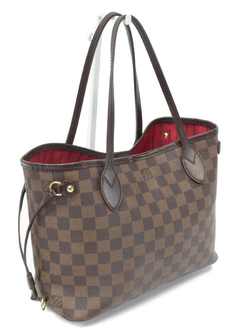 LOUIS VUITTON 'NEVERFULL PM' DAMIER EBENE TOTE BAG (1 of 4)