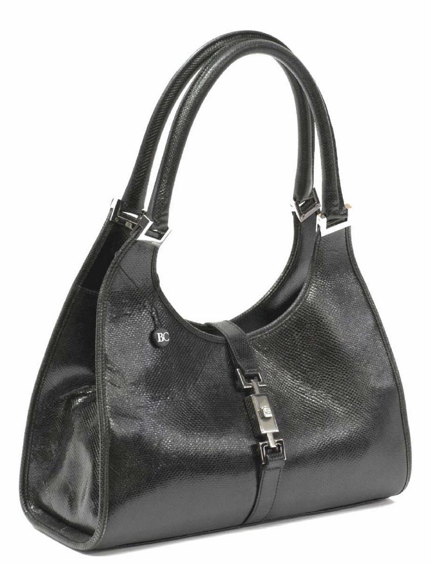 GUCCI 'JACKIE' LIZARD-IMPRINT LEATHER SHOULDER BAG (1 of 4)