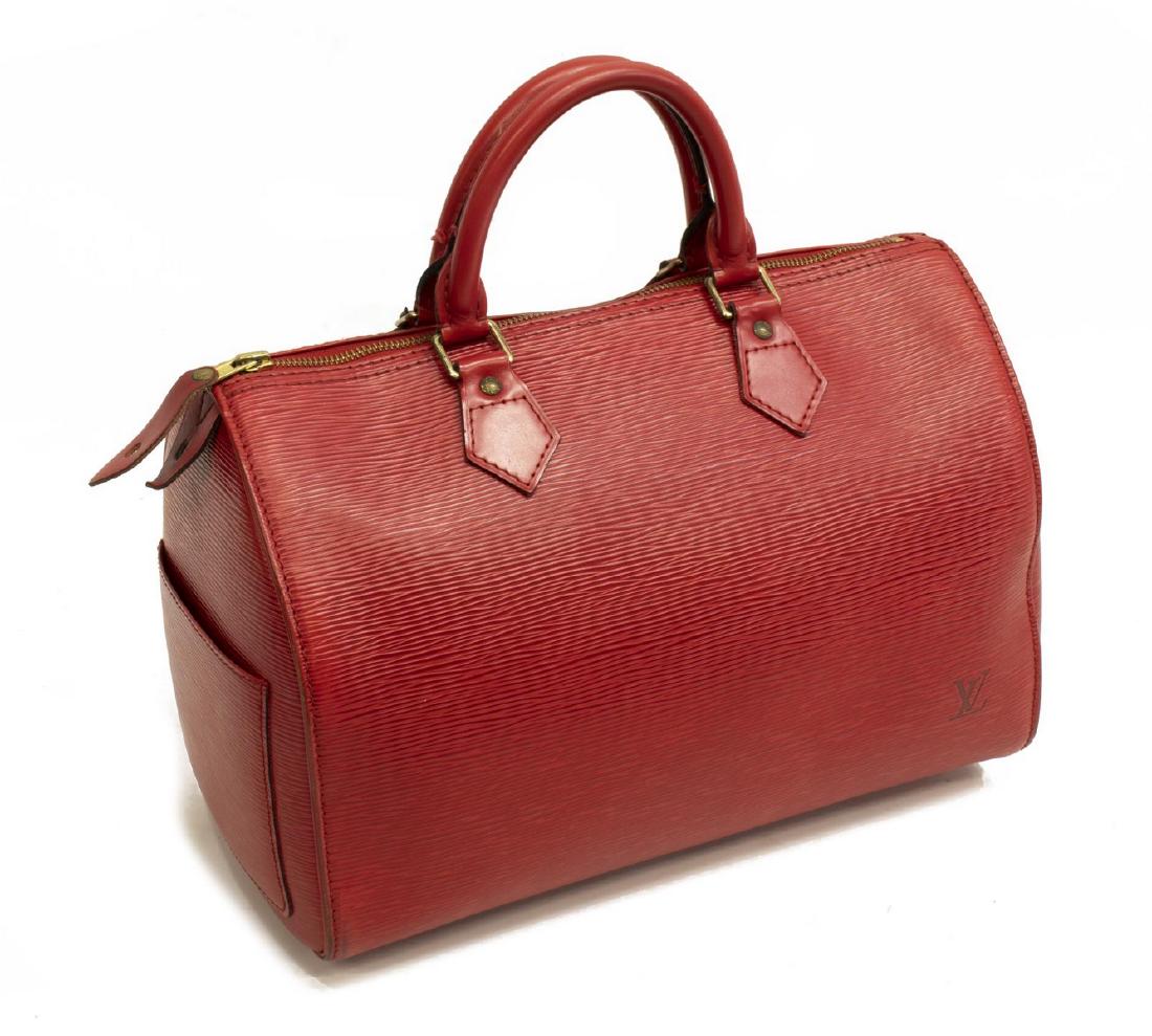 LOUIS VUITTON 'SPEEDY 30' RED EPI LEATHER HANDBAG (1 of 4)