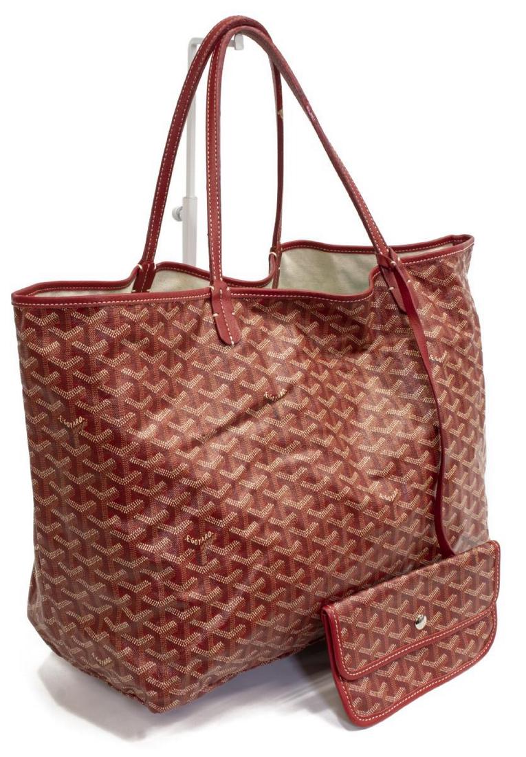 GOYARD 'ST. LOUIS' GOYARDINE CANVAS SHOULDER BAG (1 of 4)