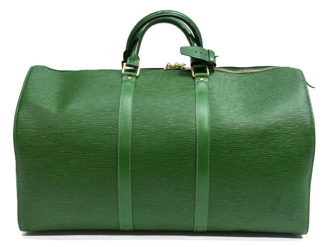 LOUIS VUITTON 'KEEPALL 50' GREEN EPI DUFFLE BAG (1 of 4)