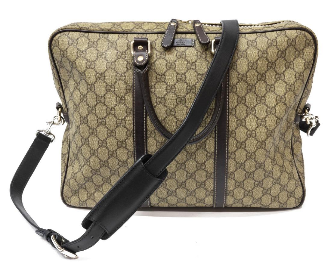 GUCCI BEIGE MONOGRAM CANVAS TRAVEL BAG/BRIEFCASE (1 of 4)
