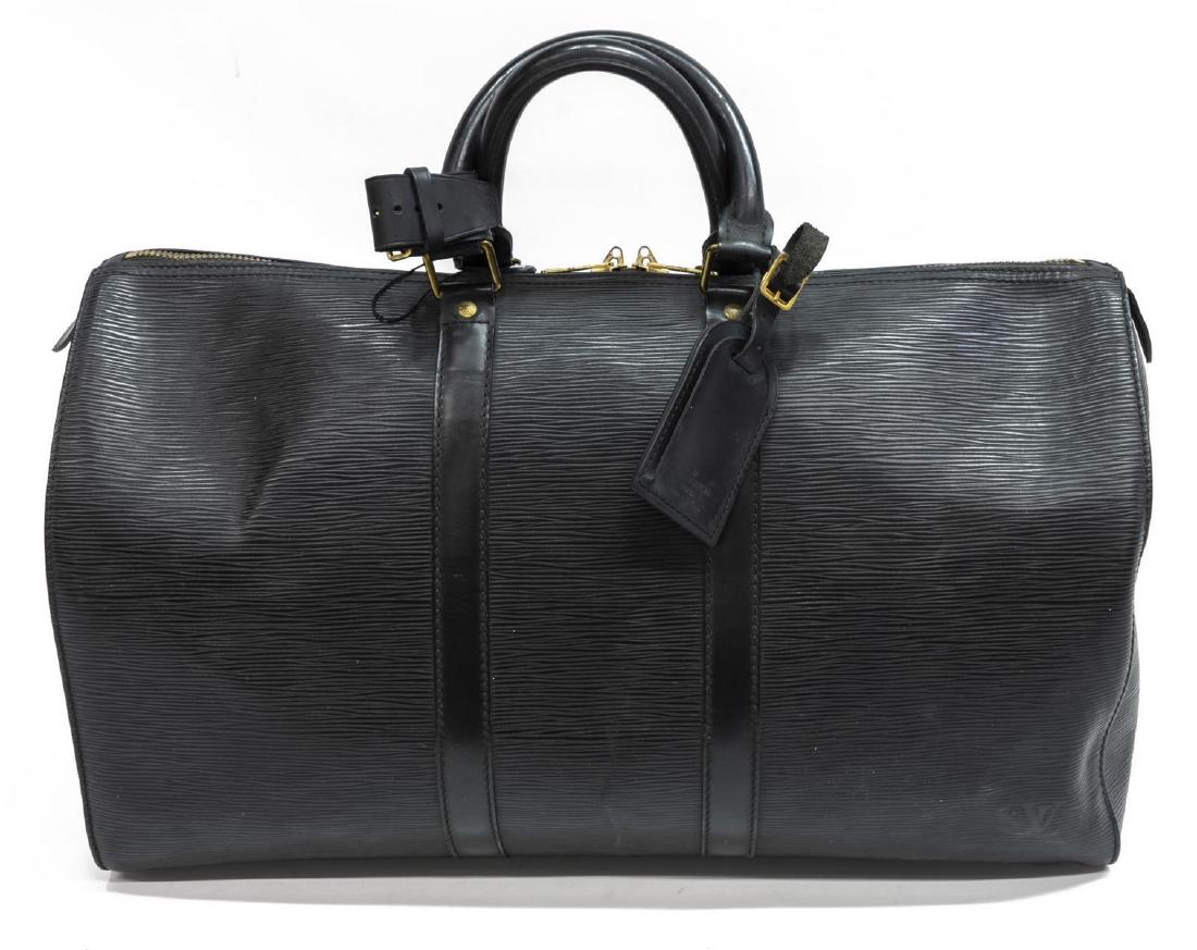 LOUIS VUITTON KEEPALL 45 BLACK EPI LEATHER DUFFLE (1 of 4)