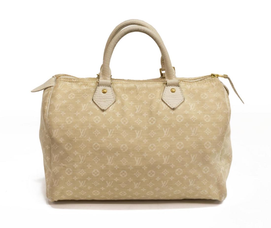 LOUIS VUITTON â€˜SPEEDYâ€™ MINI LIN CANVAS HANDBAG (1 of 4)