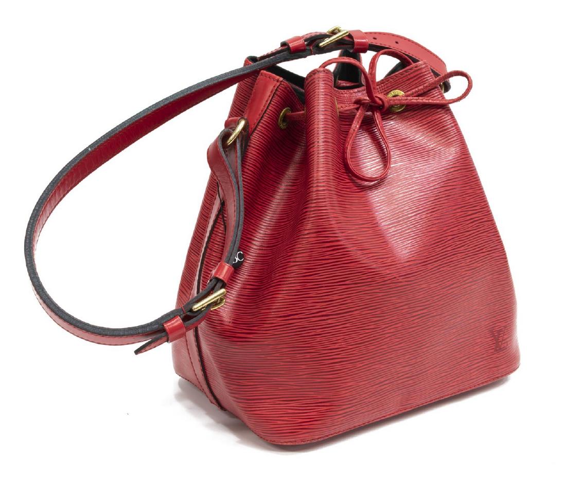 LOUIS VUITTON 'NOE PM' RED EPI LEATHER BUCKET BAG (1 of 4)