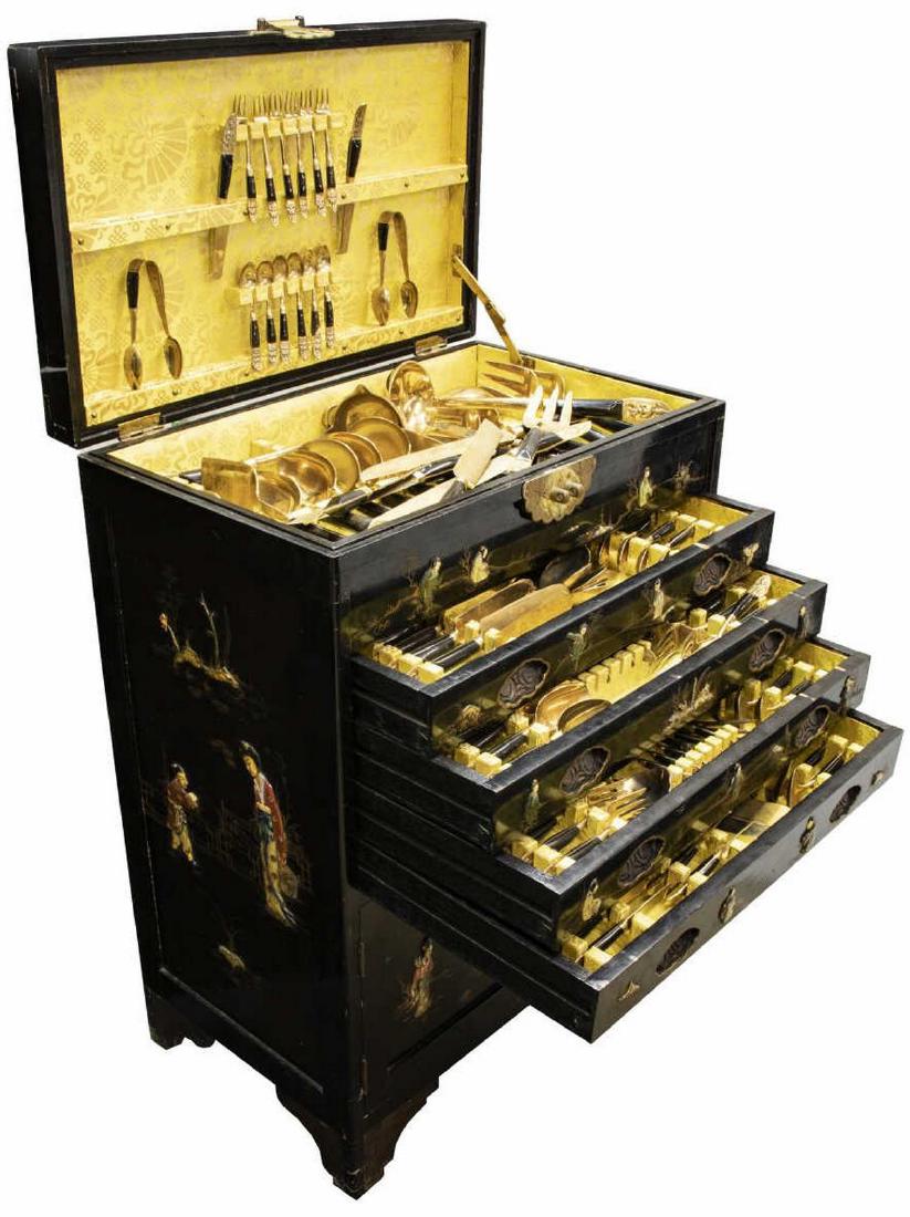 ASIAN LACQUER W/ THAI FLATWARE SERVICE