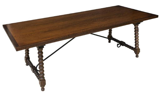 Spain Marlau Dining Table Spool Turned Legs Spain Marlau Dining Table Spool Turned Legs