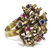 VINTAGE LADIES 14K GOLD RUBY & SAPPHIRE RING - 2