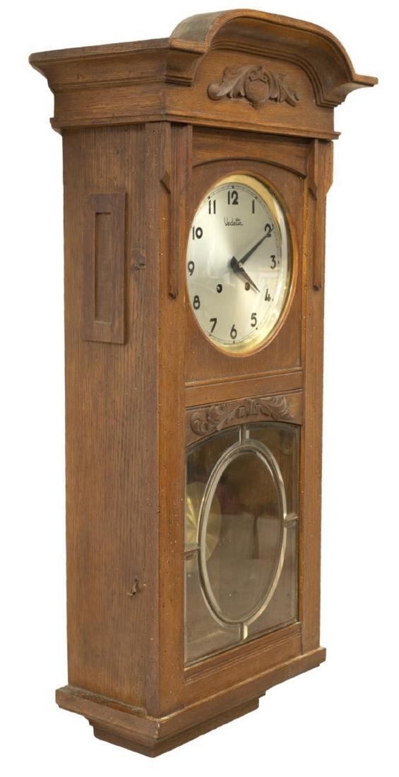FRENCH VEDETTE OAK WALL CLOCK